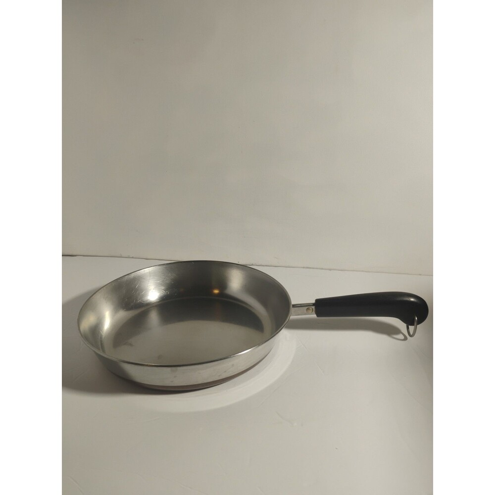 Vintage Revere Ware Stainless Steel Copper Bottom Frying Pan 10in -78 Rome NY US